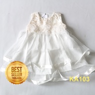 Gaun Putih Broken White Bayi 6 12 Bulan Model Terbaru 2023 Baju Anak Perempuan 1 Tahun Korean Style