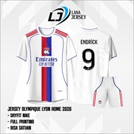 Olympique Lyon Home Endrick 9 2026 Jersey Latest Full Printing Free Custom Name and Back Number