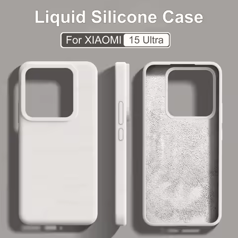 Original Liquid Silicone Phone Cases For Xiaomi Mi 15 Ultra 14T Pro Redmi Note 14 Pro Plus 5G 14C Sh