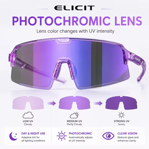 ELICIT Outdoor Cycling Sunglasses Men Road Driving Bike Glasses Women Sports Mountain Hiking Climbin