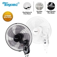 Toyomi Wall Fan with Pull Cord 16" - FW 4092