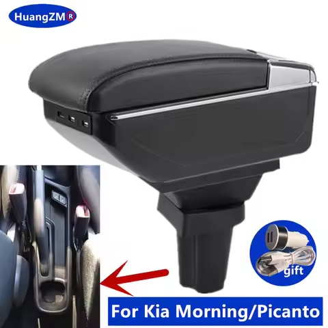 For Kia Morning Armrest box For Kia Picanto Car Armrest Interior Parts special Retrofit parts Center