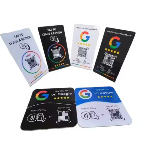 NFC 215 Programmable for Google Review Card NFC Station Table 13.56Mhz QR code can be independently 