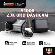 Mohawk A400S Dash Cam 2.7K QHD (1944P+1080P)  | Dashcam ADAS Wifi App Super Capacitor Car Camera