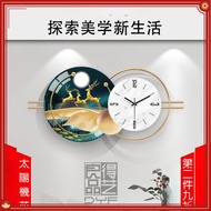 [Panda Bear] Clock Wall Clock Creative Wall Clock Living Room Household Wall Hanging Wall Clock Pendulum Clock Background Wall Clock Modeling Clock Perforation-Free