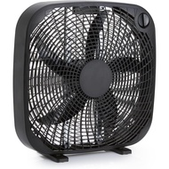 Basics 3-Speed Box Fan for Bedroom, Portable with Carry Handle, Powerful Airflow, 5 Blades, Lightwei