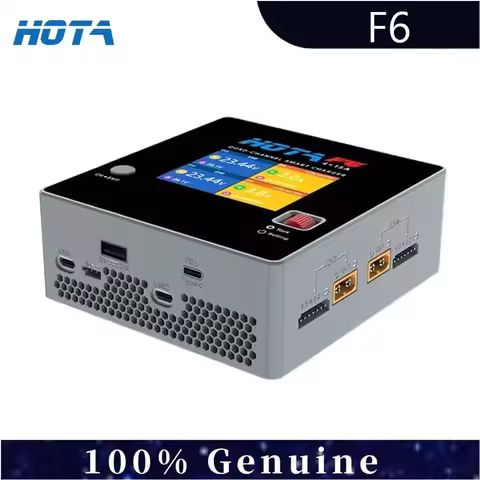 HOTA F6 QUAD-CHANNEL Smart Charger DC1000W 4×15A Balance Charger Discharger 45W Type-C for LiPo Li-i