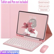 Wireless Bluetooth Keyboard Mouse Case For Galaxy Tab S7 FE S6 Lite A7 S7 S7 Plus Round cap button K
