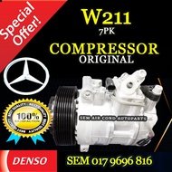 MERCEDES-BENZ W211 7PK 6SEU16C 2 PIN 3 LEG DENSO ND COMPRESSOR/ KOMPRESOR (CAR AIRCOND SYSTEM)