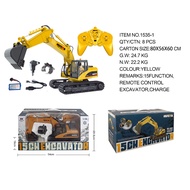 Huina 1535-1 3 in 1 rc excavator diecast heavy equipment rc truck 1:14 2.4ghz 15 channel upgrade fro