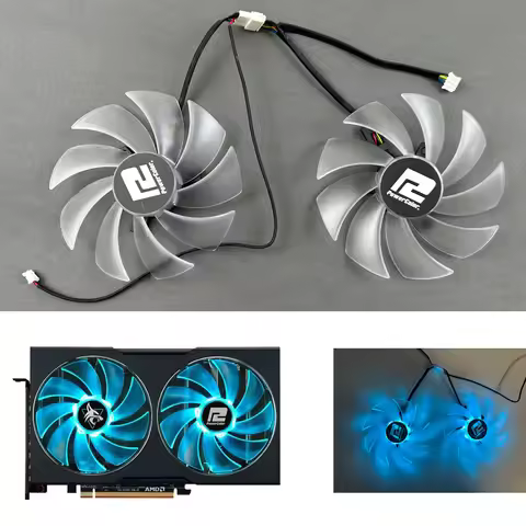 DIY Cooling Fan 95mm 4pin FD10015H12D RX6600XT 6650 GPU Fan for Powercolor RX 6650 6600 XT 7600XT He