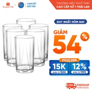 [Return Commitment If Broken] Set of 6 Ocean Pyramid Hiball 300ml glass cups - Genuine