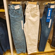 original UNIQLO Japanese Single Mens/womens Loose Straight Jeans (washed Products Casual Pants New) 