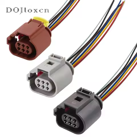 1/5/10/20/50 Sets 6 Pin Female EGR Valve Connector Plug With 15cm 18AWG Cable Wire Harness For Audi 