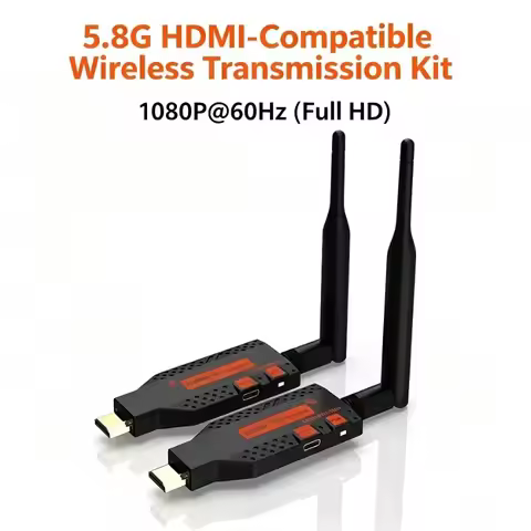HDMI-Compatible Wireless Extender 50M 5.8G Transmitter Receiver, 4K@30Hz for Laptop PC Conference Me