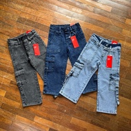 2Y-11Y unisex cargo jeans HM / seluar jalan budak lelaki / seluar jalan budak perempuan / seluar ray