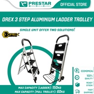 PRESTAR MHE Orex Step Ladder Aluminum 2 in 1 Chair Ladder 3 Step Foldable Stairs Ladder Step Up to 150kg Tangga Lipat 楼梯