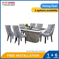 Madilyn Marble Dining Set/ Marble Dining Table/ Meja Makan 6 Kerusi/ Meja Makan Marble/ Meja Makan Set