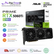ASUS PRIME GeForce RTX 5060 Ti OC Edition 16GB GDDR7 Graphics Card, PCIe 5.0, HDMI 2.1b, DisplayPort