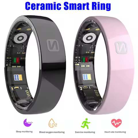 Ceramic NFC Smart Rings for Huawei Real-Time Health Heart Rate Blood Oxygen Sleep Monitor Sports Tra