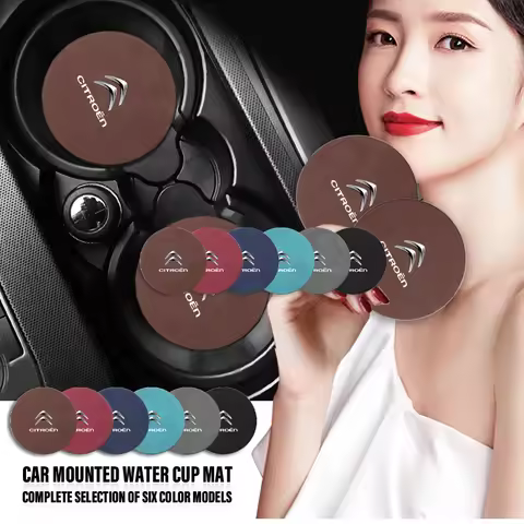 1/2pcs Car Interior Anti Slip Insert Cup Coasters Car Accessories For Citroen C1 C2 C3 C4 C5 C6 C8 C