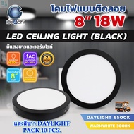 โคมไฟดาวน์ไลท์ LED ดาวน์ไลท์ติดลอย ดาวไลท์ LED แบบติดลอย โคมไฟ LED โคมไฟเพดาน LED หลอดไฟดาวน์ไลท์ Downlight LED แบบกลม 8 นิ้ว 18 วัตต์ IWACHI (แพ็ค 10 ชุด)