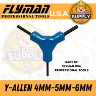 T.S Flyman Y Allen Wrench 4mm 5mm 6mm Hex Key Wrench Y Type Allen Carbon Black w/ Handle