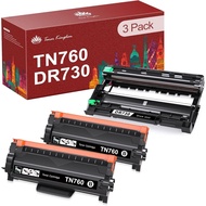 Toner Kingdom Compatible TN760 Toner Cartridge and DR730 Drum for Brother TN760 TN-760 TN730 TN-730 