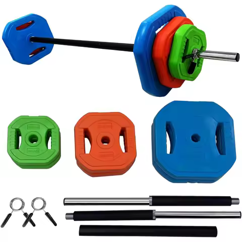 40lb /20kg Adjustable Barbell Disk Free Weights Strength Training Adjustable Barbell Weight Set for 