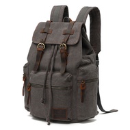 AUGUR Quality Canvas Leather Men Backpack Man Bagpack Beg Galas Lelaki Kulit Beg Rancel Beg Belakang