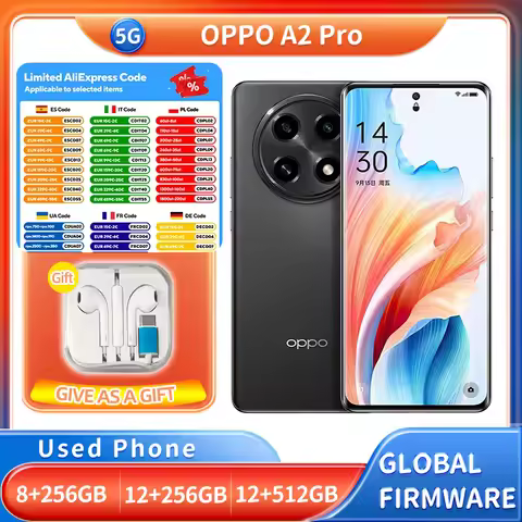 OPPO A2 Pro 5G 256GB 512GB ROM Smartphone Android Screen 6.7 inches 2412x1080px 5000mAh Nano SIM use