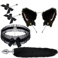[NXMKAJLKEYQJKAJX-OIREDWAUJHIXUIUFEAOER-OATEKZVGSLAIWAKJLSEKJVLXWF]Fox Tail Plug Bow-Knot Soft Cat E