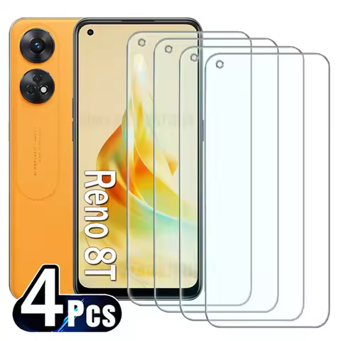 4PCS 9H Tempered Glass For OPPO Reno 8T 7 Z 6 5 8 Pro Plus Find X3 X5 Lite Screen Protector For OPPO