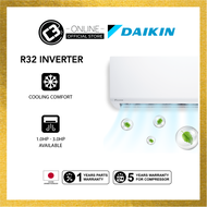 DAIKIN Aircond | FTFK Standard Inverter R32 Air Conditioner - 1.0HP/ 1.5HP/ 2.0HP/ 2.5HP