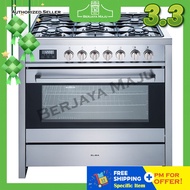Elba 5 Burner 115L Free Standing Gas Cooker With Electric Oven EPRC-H9880ST(SS) | built in gas cooke