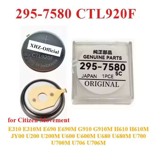 Original New 295-7580 CTL920F Rechargeable Battery Capacitor for Eco Drive Watch Citizen H610 E310 U