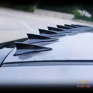 [AuraYuer] 10Pcs Rear Roof Shark Fins Spoiler Wing Kit Universal Car Roof Spoiler Bumper Spoiler Sha