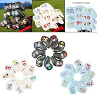 Ronyme 9x Golf Iron Head Cover Golf Wedge Cover Set 4,5,6,7,8,9,P,a,S Golf Head Cover