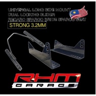 Universal Auto Seat Slider Rail Railing + L Bracket Full bucket RECARO BRIDE