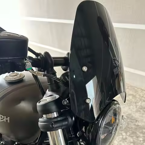 Motorcycle Windshield Windscreen Classic Flyscreen Wind Deflector For Triumph Bobber 1200 2019 Bonne