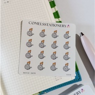 COMELS Movie Date Daily Chores Sticker Sheet for Planner Bullet Journals Journaling Diary