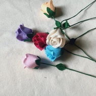 Bunga mawar | bunga flanel | bunga mawar flanel tangkai