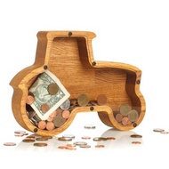 Tractor Piggy Bank - Custom Personalized Coin Bank - Wooden Farm Nursery Decor