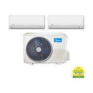 MIDEA INVERTER SYSTEM 2 AIRCON MAE-3M25E / MSEID-09 X 2 (5 TICKS) INSTALLATION INCLUDED