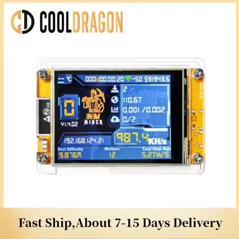 Bitcoin Solo Lottery NMMiner Hashrate 980KH/s Lucky Miner nerdminer nerd 2.8 inch Smart Display Cryp