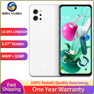 LG ของแท้ Q92 LMQ920N 5G โทรศัพท์มือถือ6.67 6GB + 48MP 128GB + 8MP + 5MP + 2MP + 32MP ลายนิ้วมือ Sna