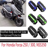 Crash‑Guard Slider, Exhaust Protector Bar, Anti‑Fall Ball, Modified Parts for Honda Forza 250 / 300,