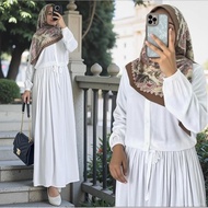 AURELIA dress plain Muslim women's crinkle airflow premium plain dress/