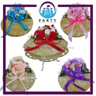 1PCS 3PCS 5PCS GABUS BULAT DULANG HANTARAN SIAP GUBAHAN / HANTARAN PERKHAWINAN / MAJLIS BERTUNANG / 