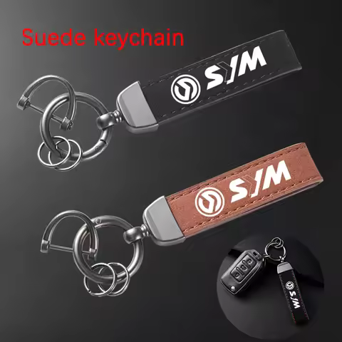High-Grade Leather Suede Keychain Motorcycle Key Ring For SYM CRUISYM 300 250 150 125 JOYMAX Z 300 J